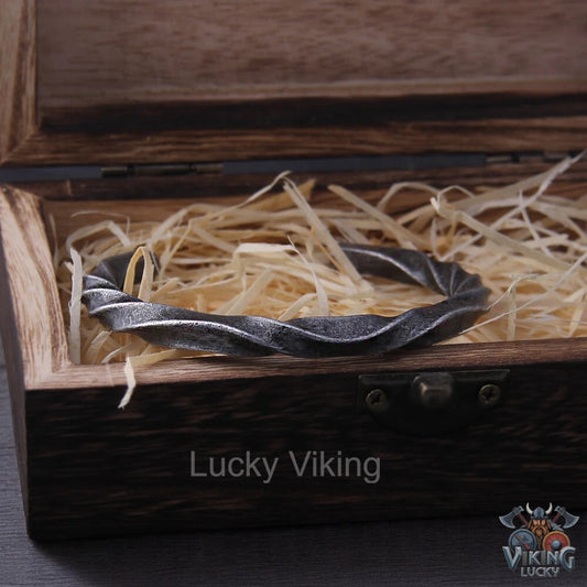Hand Forged Warrior Resolve Viking Bracelet