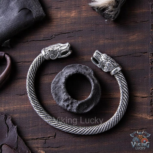 Jörmungandr Serpent-Head Viking Armring