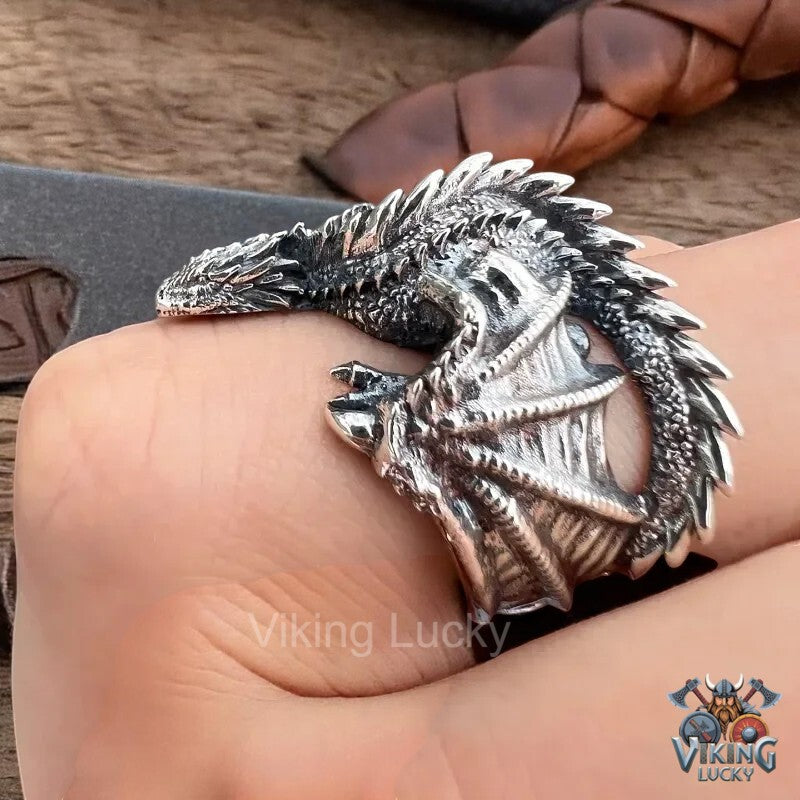 Viking Dragon Wrap Viking Ring