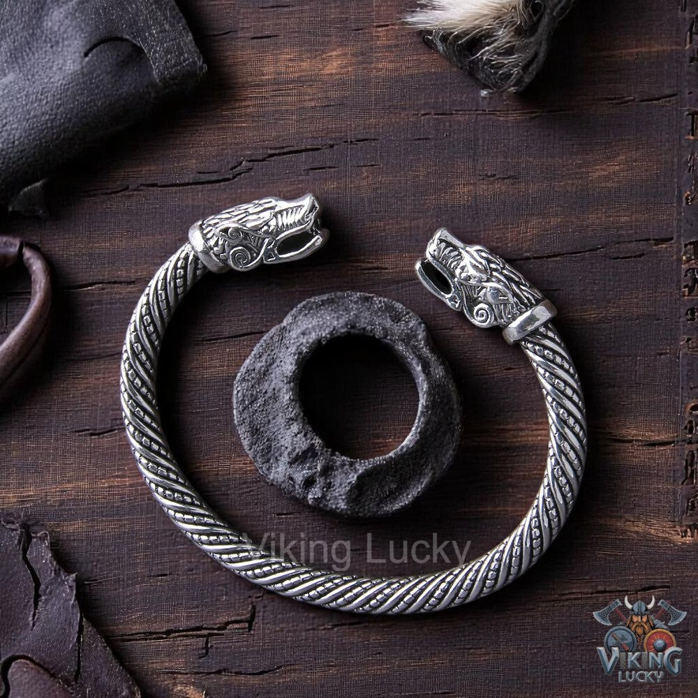 Jörmungandr Serpent-Head Viking Armring