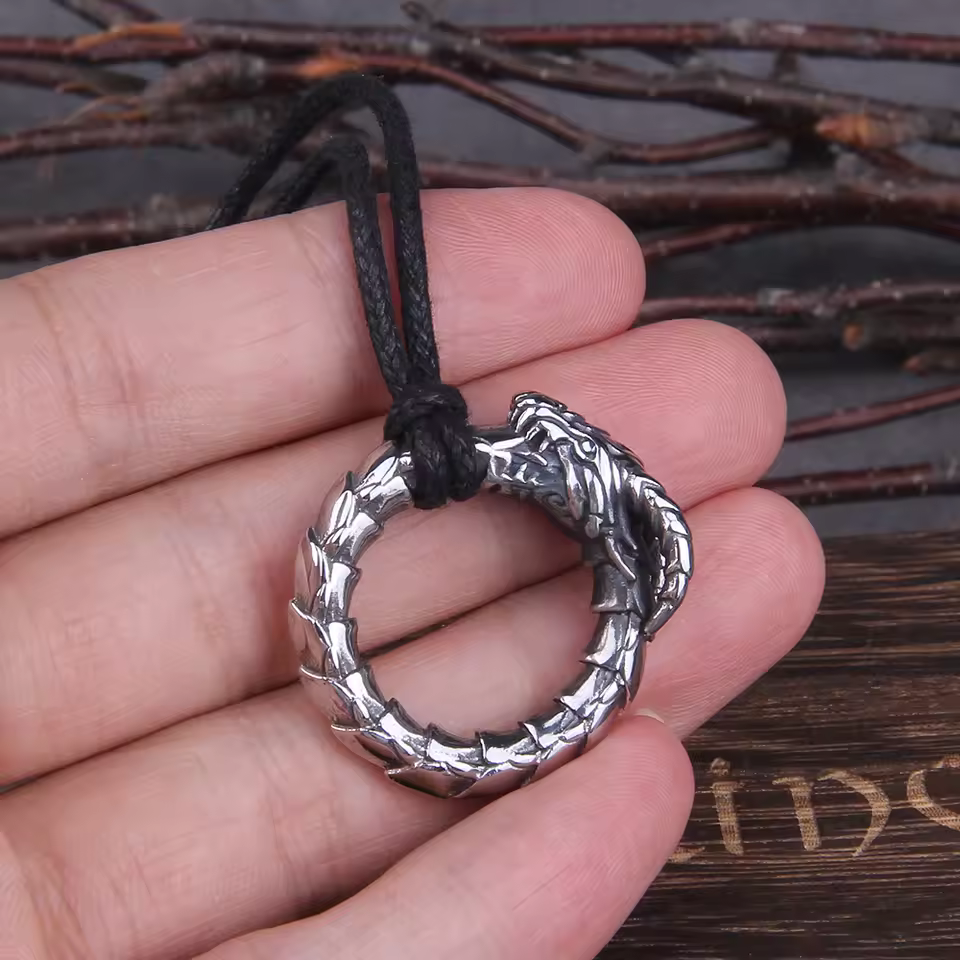 Norse dragon symbolism Viking Stainless steel ring