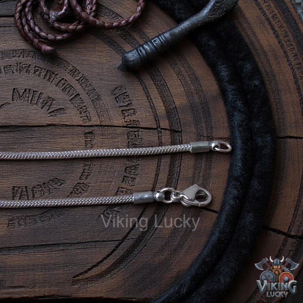 Small Thor’s Hammer Necklace – Viking Mjölnir Pendant in Stainless Steel for Men