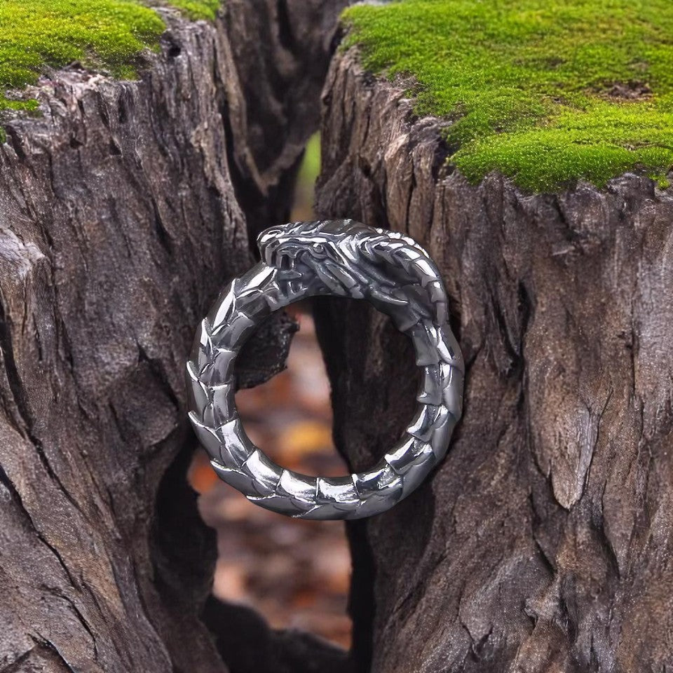 Ouroboros dragon ring VikingLucky