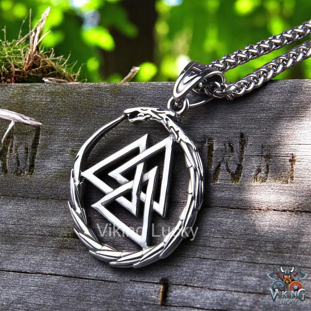 Valknut Norse Necklace Viking Warrior Symbol Pendant