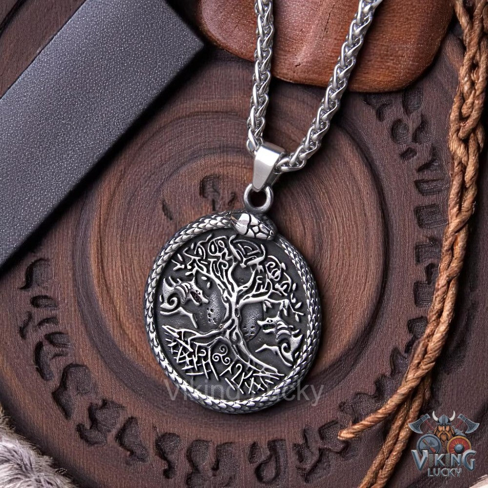 Yggdrasil Tree of Life Viking Pendant Closer View