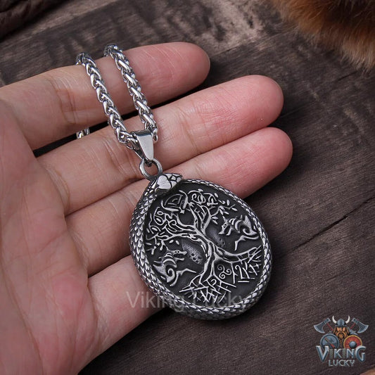 Yggdrasil Tree of Life Viking Pendantn Detail View